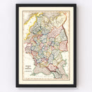 Vintage Map of Russia 1832