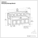Amherst - Compact Entryway Storage Bench