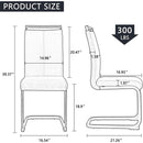 Black Dining Chairs 4 Pack With Faux Leather Seats