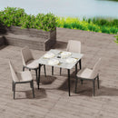 32 Inch Sintered Stone Dining Table With Black Legs