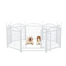 Dog Playpen Indoor 24 inch 8 Panels Metal Dog Pen Pet Dog Fence Outdoor Exercise Pen with Doors, Heavy Duty Dog Fence Puppy Pen for Large Medium Small Dogs Indoor Outdoor Foldable Pet Exercise Pen