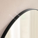 Wall Circular Framed Vanity Mirror For Bathroom, Living Room Decor - Black