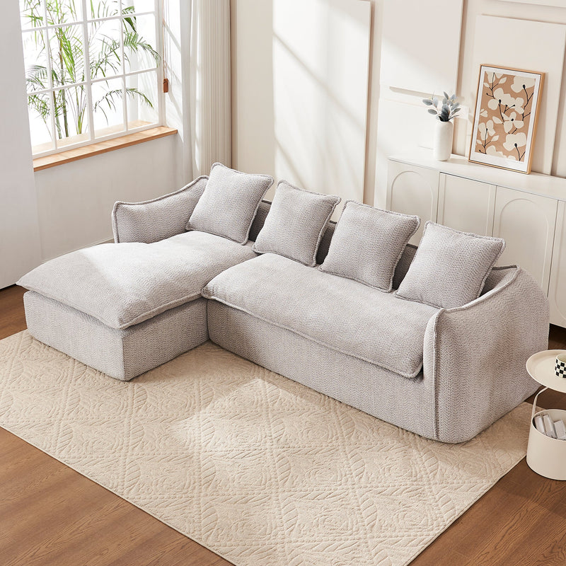 Walker Edison | Cloud Deep Seat Sectional Sofa