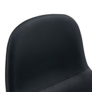 Modern Black PU Bar Chair Set - Rounded Backrest, Comfortable Design, Multiple Colors