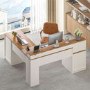 63 Inch L Shaped Desk With Built In Charging Station