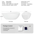 Nuvia 63-Inch Freestanding Glossy White Stone Resin Bathtub With Overflow And Drain (SAK42613)