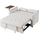 CREAM WHITE VELVET SOFA BED