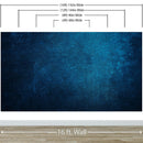 Dark Navy Blue Grunge Knock-Down Textured-Style Abstract Wall Mural.