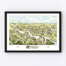 Vintage Map of Putnam, Connecticut 1877