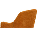 Chenille Armchair, Modern Style Accent Chair with Wood Legs, Comfy Design for Living Room, Bedroom, Office, Orange