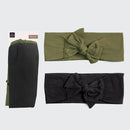 Eco-Friendly Cotton Adjustable Headband 2pc Set- Moss