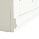 Retro Style Hutch Cabinet with Single Glass Door, China Cabinet for Home, Office, or Studio - White, 75.25'' Tall