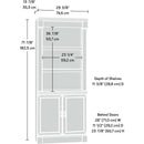 Palladia Library With Doors Bookcase Split Oak 71H