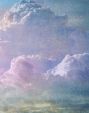 Cloudy Sky View Wall Mural. Abstract Grunge, Scratches and Grainy Design. Peel and Stick Wallpaper.