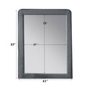 Valda - Mirror - Light Gray Fabric