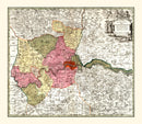 Vintage Map of London, England 1740