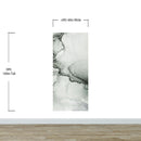 Abstract Black and White Fluid Alcohol Ink Painting Wall Mural. Peel and Stick Wallpaper.