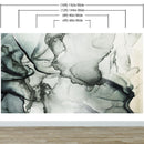 Abstract Black and White Fluid Alcohol Ink Painting Wall Mural. Peel and Stick Wallpaper.