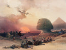 Ancient Egypt Pyramids Wall Mural. Approach of the Simoom Desert of Gizeh illustration by David Roberts.