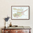 Vintage Map of Cyprus & Crete 1901