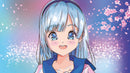 Cute Girl Anime Wall Mural. Japanese Style Animation Design.
