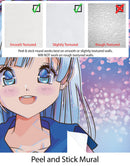 Cute Girl Anime Wall Mural. Japanese Style Animation Design.