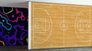 Basketball Court Hardwood Pattern Wall Mural.