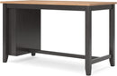 Counter Height Dining Table With 3 Shelves Trestle Base