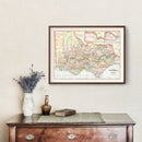 Vintage Map of Victoria, Australia 1901