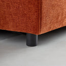 Modern Armless Accent Chair, Single Sofa Couch with Ottoman - Compact Design, Space-Saving Seating for Living Room, Bedroom, Apartment, Office