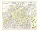 Vintage Map of Edinburgh, Scotland 1901