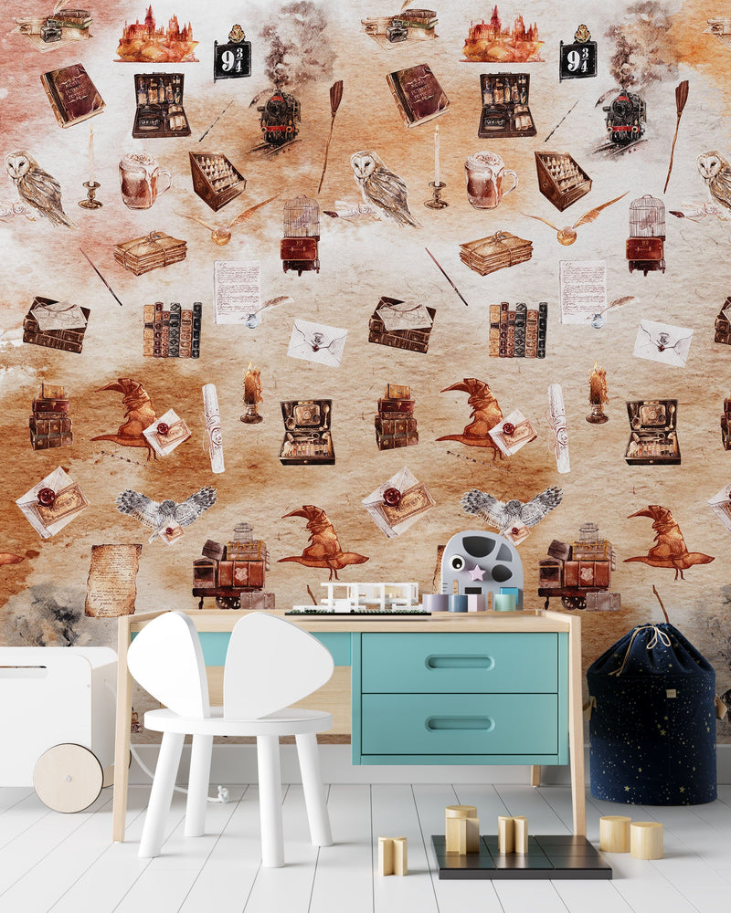 Wizardly World Fantasy Wallpaper Pattern.