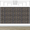 Glamour Gold Stripe Wall Mural. White and Purple Dot Peel and Stick Wallpaper.