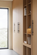 Lacquered Black Wood "Japan" Cabinet Knob and Drawer Pulls