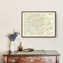 Vintage Map of Vienna, Austria 1901