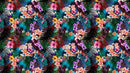 Colorful Tropical Foliage Pattern Wall Mural. Peel and Stick Wallpaper.