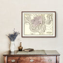 Vintage Map of Jerusalem, Israel 1901