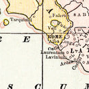 Vintage Map of Ancient Italy 1901