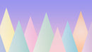 Geometric Triangular Mountain Wall Mural. Pastel Color Peel and Stick Wallpaper.