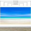 Tropical Beach Wall Mural. Abstract Blur View of Coastline Peel and Stick Wallpaper.