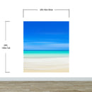 Tropical Beach Wall Mural. Abstract Blur View of Coastline Peel and Stick Wallpaper.