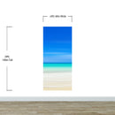Tropical Beach Wall Mural. Abstract Blur View of Coastline Peel and Stick Wallpaper.