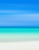 Tropical Beach Wall Mural. Abstract Blur View of Coastline Peel and Stick Wallpaper.