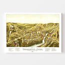 Vintage Map of Thomaston, Connecticut 1879