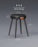 Dining Chairs Ink Black 19 Inch Tall Set Of 2 Sturdy
