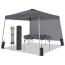 Ainfox 8ft x10ft Pop Up Canopy Tent, Portable Gazebo, Outdoor Canopy for Events With 1/2 SideWall and 4 Sandbags