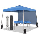 Ainfox 8ft x10ft Pop Up Canopy Tent, Portable Gazebo, Outdoor Canopy for Events With 1/2 SideWall and 4 Sandbags