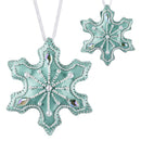 Bead embroidery kit on artificial leather Snowflake Christmas Ornament FLBB-127