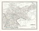 Vintage Map of Germany 1893
