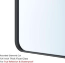 Black 18x26 Inch Bathroom Mirror Over Vanity Wall Mount